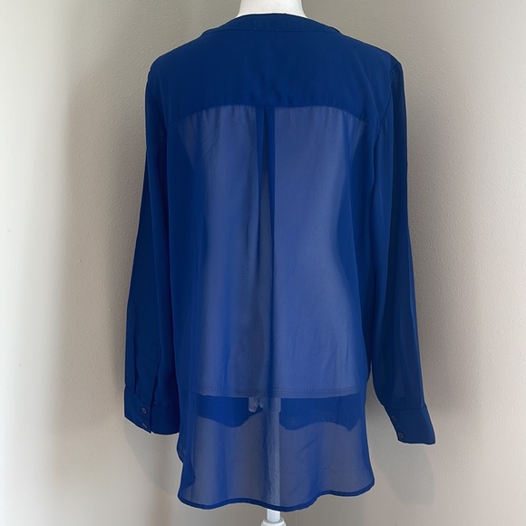 Chico's | Relaxed Elegance Sequin Fayth Top | Cobalt Royal Blue | Size 2 US L/12 - Picture 5 of 7